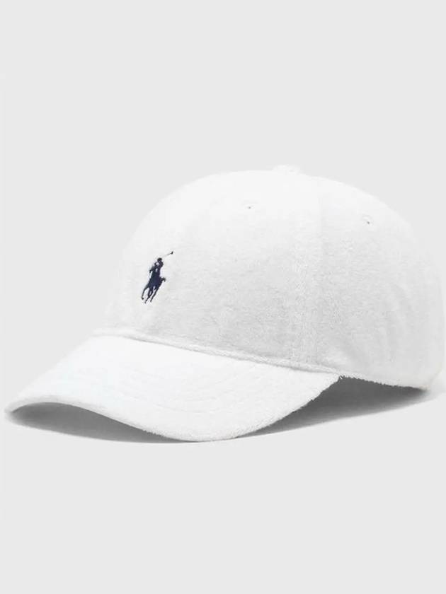 Pony Logo Cotton Terry Ball Cap White - POLO RALPH LAUREN - BALAAN 2