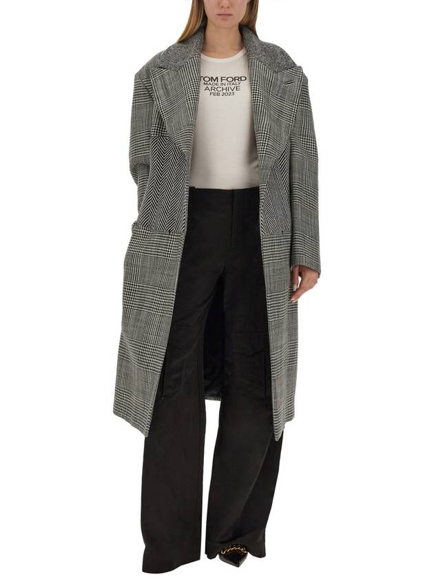 WOOL PATCHWORK COAT - TOM FORD - BALAAN 2