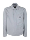 Metropolis Logo Patch Shirt Zip Up Jacket Grey - CP COMPANY - BALAAN 2