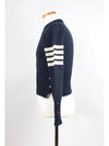 Diagonal armband knit navy S - THOM BROWNE - BALAAN 3