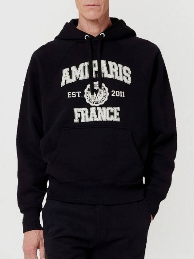 Logo Hoodie Black - AMI - BALAAN 5