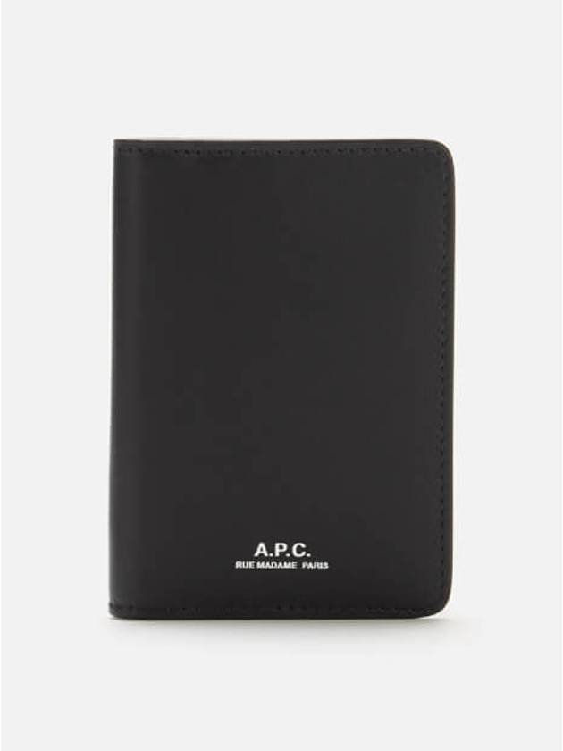 Stefan Small Leather Card Wallet Black - A.P.C. - BALAAN 7