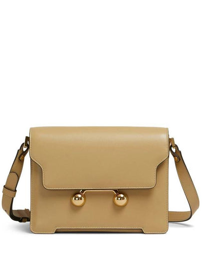 Trunkaroo Medium Leather Shoulder Bag Beige - MARNI - BALAAN 2