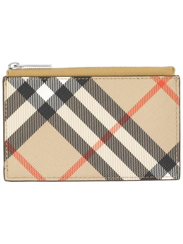 Check Zip Card Wallet Sand - BURBERRY - BALAAN 2