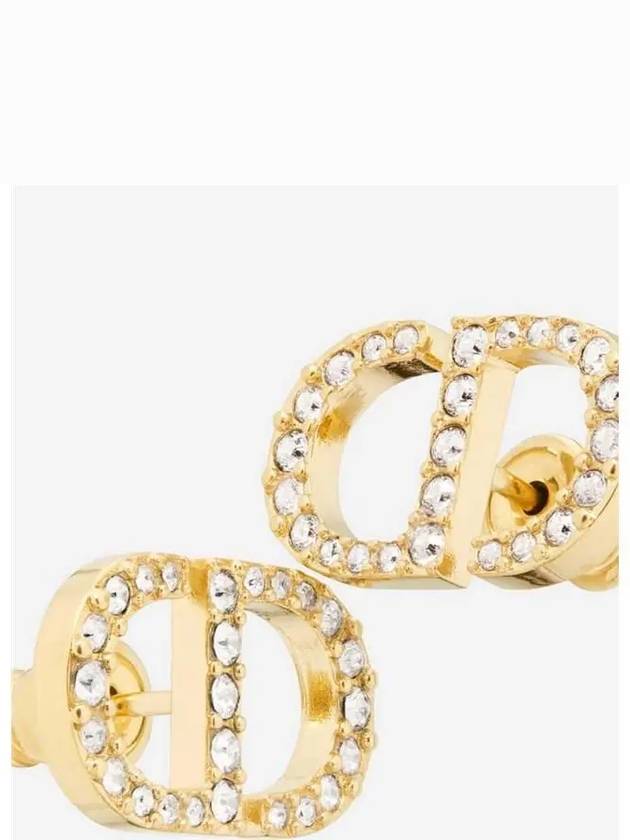 Petit CD Stud Crystal Earrings Gold - DIOR - BALAAN 2