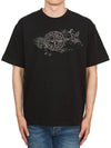 Camo Three Embroidery Regular Fit Cotton Jersey Short Sleeve T-Shirt Black - STONE ISLAND - BALAAN 2