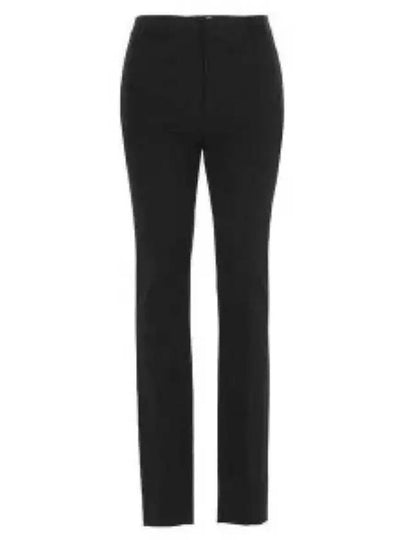 Gabardine Virgin Wool Straight Pants Black - SAINT LAURENT - BALAAN 2