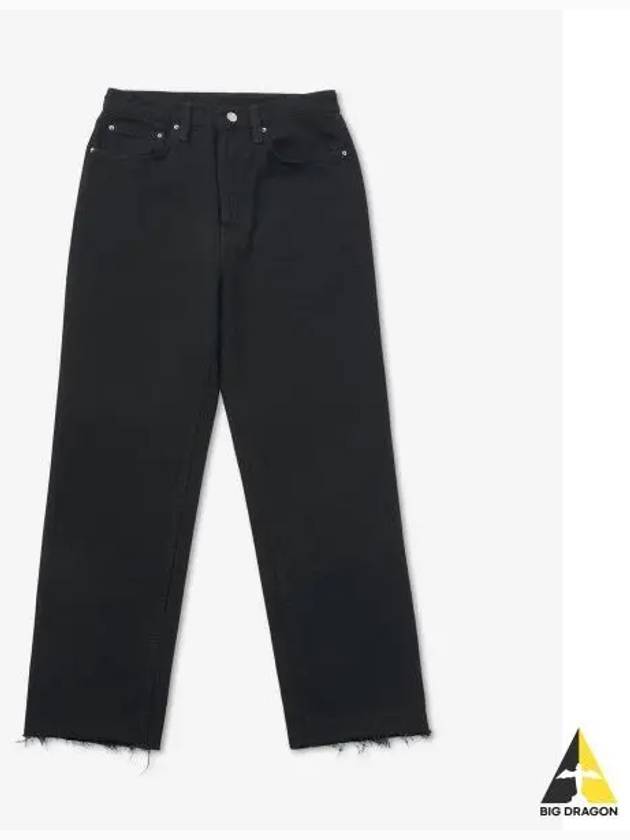 Low Cut Crop Straight Jeans Black - TOTEME - BALAAN 2