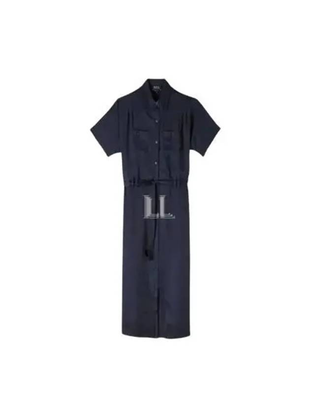 New Drew Midi Dress Navy - A.P.C. - BALAAN 2