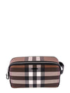 Check Print Beauty Case Brown - BURBERRY - BALAAN 1