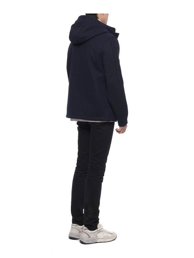 Panno Speciale Primaloft Insulation Technology Shetland Knit Hooded Jacket Marine Blue - STONE ISLAND - BALAAN 7