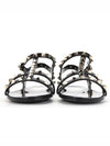 Women's Rockstud Flat Sandals Black - VALENTINO - BALAAN 3