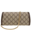 Women's Blondie Continental Ebony Supreme Chain Long Wallet Beige - GUCCI - BALAAN 4