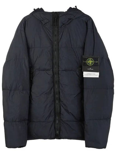 Garment Dyed Crinkle Reps Down Padded Navy - STONE ISLAND - BALAAN 2