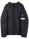 Garment Dyed Crinkle Reps Down Padded Navy - STONE ISLAND - BALAAN 2