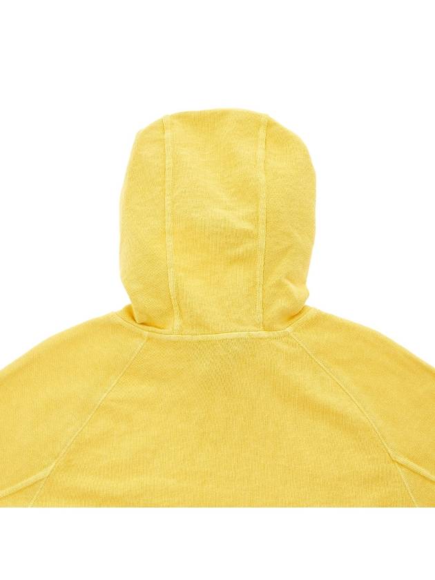 Men's Waffen Patch OLD Treatment Cotton Hoodie Yellow - STONE ISLAND - BALAAN 8