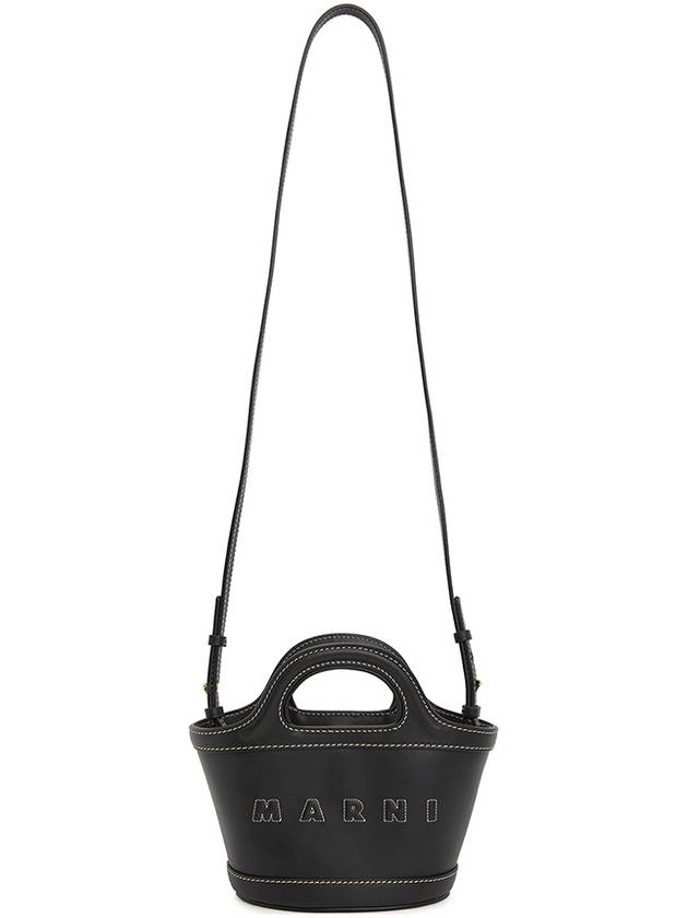 Tropicalia Micro Leather Tote Bag Black - MARNI - BALAAN 8