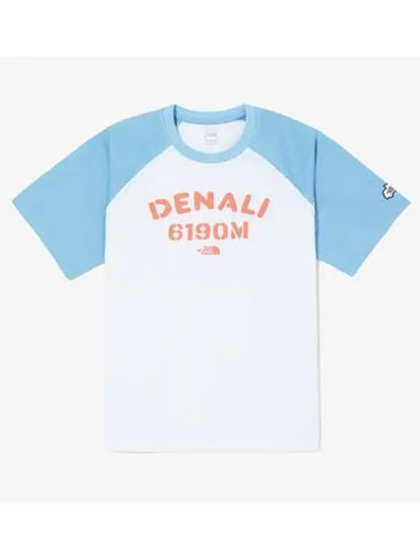 The North Face KIDS Mountain Peak Short Sleeve Round Tee NT7UQ05S WHT - THE NORTH FACE - BALAAN 1