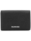 Logo Leather Half Wallet Black - BALENCIAGA - BALAAN 2