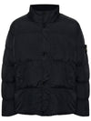 Garment Dyed Crinkle Reps Down Padding Navy - STONE ISLAND - BALAAN 2