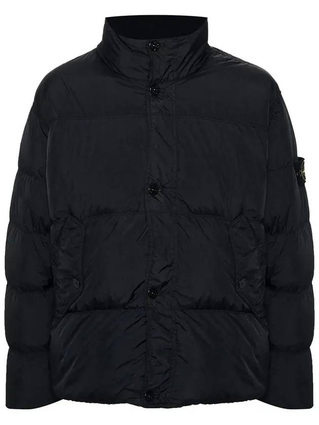 Garment Dyed Crinkle Reps Down Padding Navy - STONE ISLAND - BALAAN 2