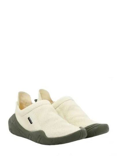 Shadow Project Moc Debossed Leather Mesh Slip On Ivory - STONE ISLAND - BALAAN 2