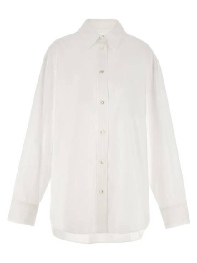 Fabrica Silk Long Sleeve Shirt White - ISABEL MARANT - BALAAN 2