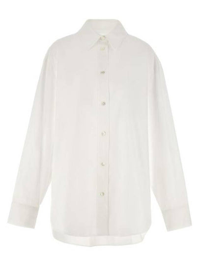 Fabrica Silk Long Sleeve Shirt White - ISABEL MARANT - BALAAN 2