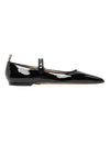 Soft Patent Leather Pointed Thom John Flat Black - THOM BROWNE - BALAAN 1