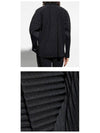 Pleated Stand Up Collar Long Sleeve Shirt Black - ISSEY MIYAKE - BALAAN 6