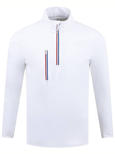 Men's Golf Daytona Tech Interlock Slim Fit Pullover Long Sleeve T-Shirt White - G/FORE - BALAAN 2