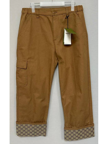 GG denim cuff canvas pants 34 - GUCCI - BALAAN 1