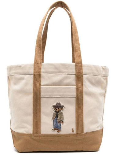 Bear Motif Tote Bag Beige - POLO RALPH LAUREN - BALAAN 1