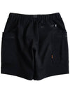 Cotton spandex belted short pants black - OFFGRID - BALAAN 1