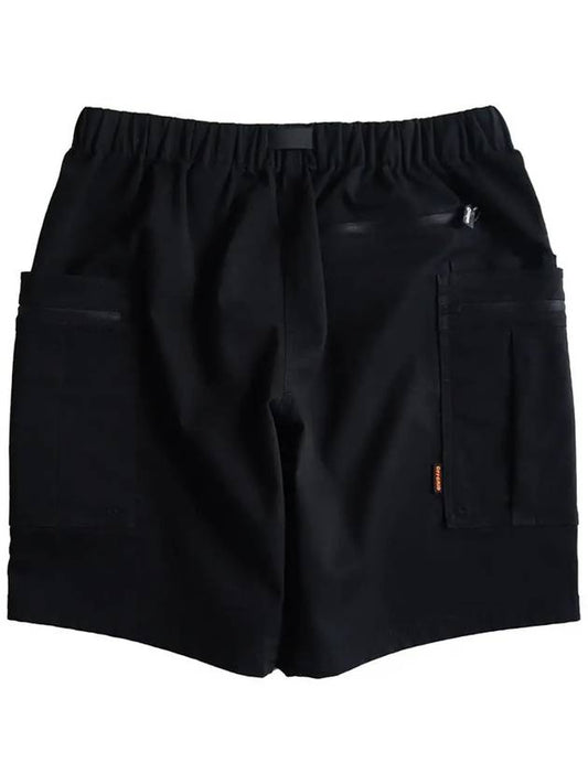 Cotton spandex belted short pants black - OFFGRID - BALAAN 1