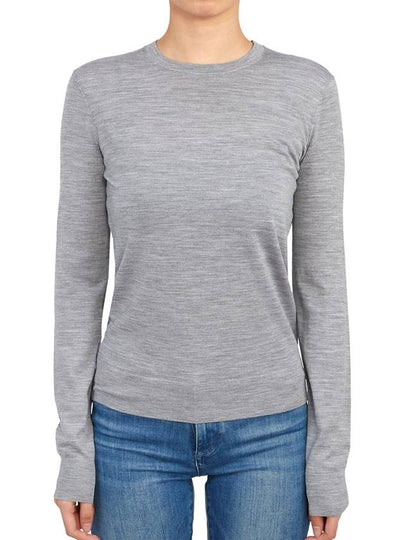 Regal Wool Crew Neck Knit Top Grey - THEORY - BALAAN 2