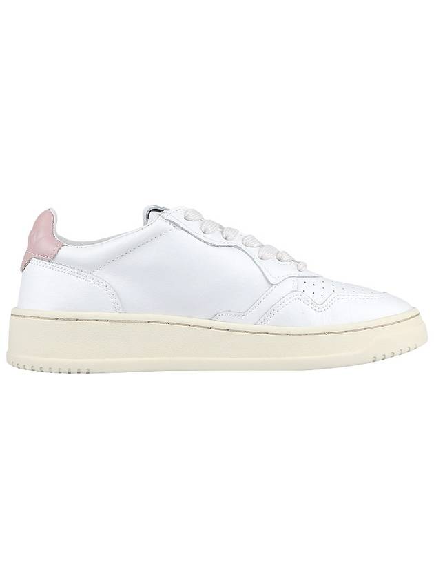 Medalist Pink Tab Leather Low Top Sneakers White - AUTRY - BALAAN 5