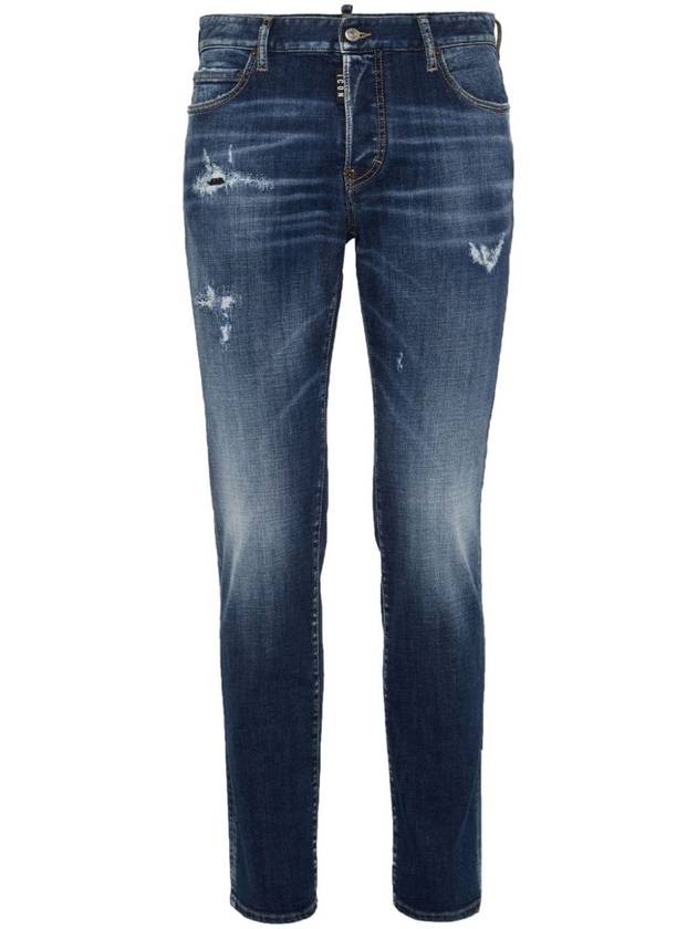 Washed Regular Straight Jeans Blue - DSQUARED2 - BALAAN 2