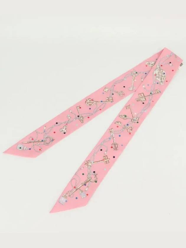 Les Cles A Pois Twilly Scarf Rose - HERMES - BALAAN 3