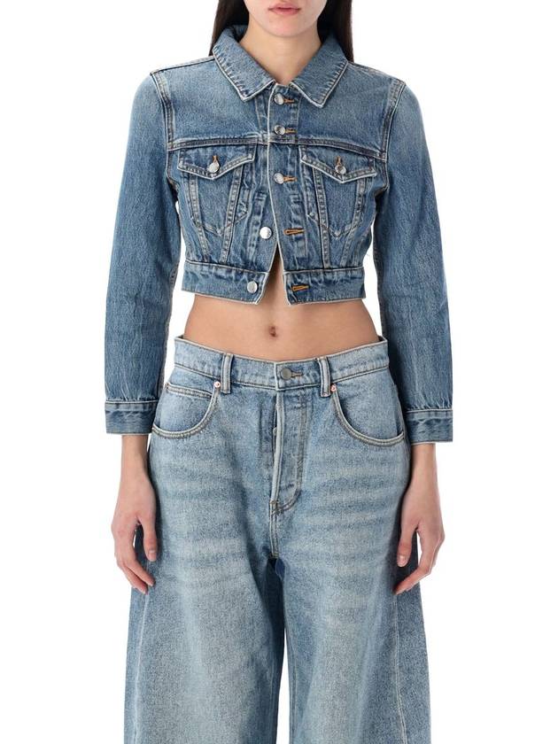 Alexander Wang Shrunken Trucker Denim Jacket - ALEXANDER WANG - BALAAN 1