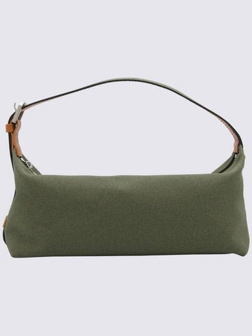 Eéra Green Canvas Long Moon Shoulder Bag - EERA - BALAAN 1