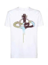 Spray ORB Classic Short Sleeve T-Shirt White - VIVIENNE WESTWOOD - BALAAN 2