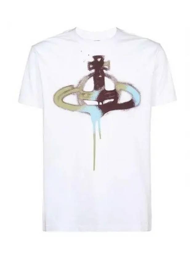 Spray ORB Classic Short Sleeve T-Shirt White - VIVIENNE WESTWOOD - BALAAN 2