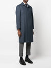 Men's Donegal Tweed 4 Bar Wool Single Coat Blue - THOM BROWNE - BALAAN 4