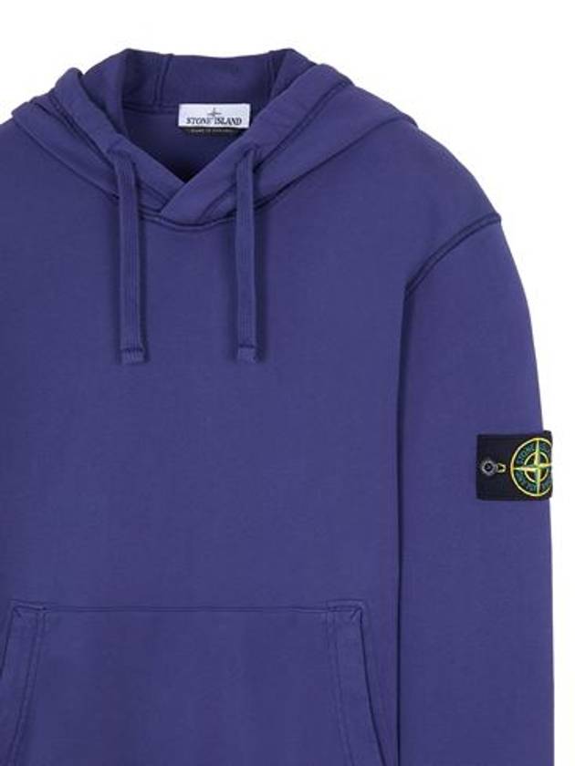 Men's Cotton Hooded Sweatshirt Royal Blue 64151 - STONE ISLAND - BALAAN 3