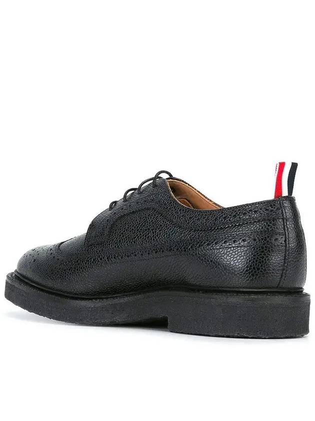 Men's Classic Long Wing Brogue Lace Up Brogue Shoes Black - THOM BROWNE - BALAAN 4