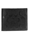 Signature Leather 3 in 1 Half Wallet Black - COACH - BALAAN 1