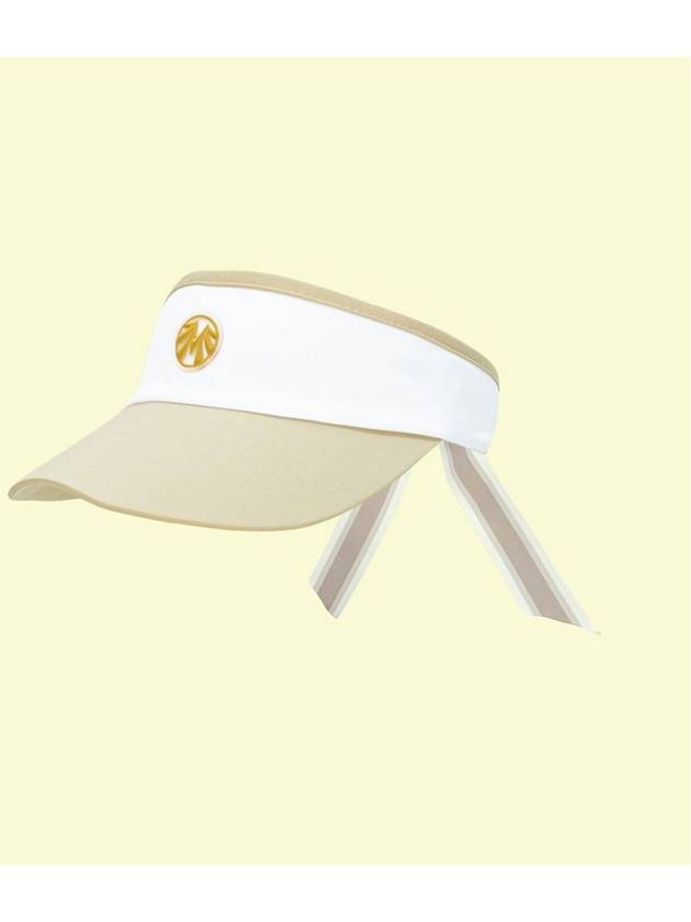 Sun cap visor gold label wide brim color combination ribbon sun cap EC00770 - MAHES - BALAAN 1