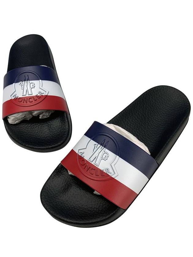 Three Stripes Basil Slippers Black - MONCLER - BALAAN 5