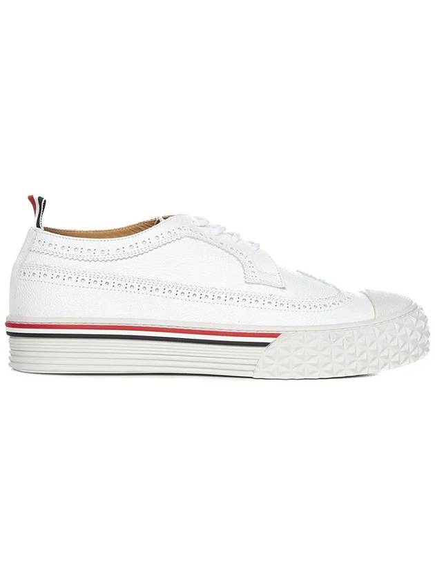 Men's Vitello Calf Leather Long Wing Brogue White - THOM BROWNE - BALAAN 2